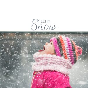Let It Snow Aluminium Square Christmas Ornament, Gifts White