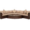 Rattan Garden Corner Sofa Set in Brown - 6 Piece Angled Set - Florida - Rattan Direct