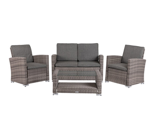 Marbella Rattan Garden Sofa Set in Grey