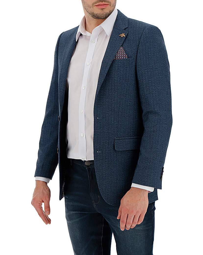 Navy Buxton Herringbone Blazer 1 Navy Buxton Herringbone Blazer