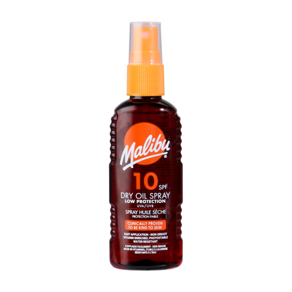 Malibu Dry Oil Spray SPF10 100ml BRIGHT RED BOX